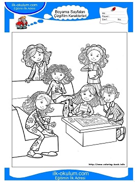 Çocuklar İçin Groovy Kızları Boyama Sayfaları 